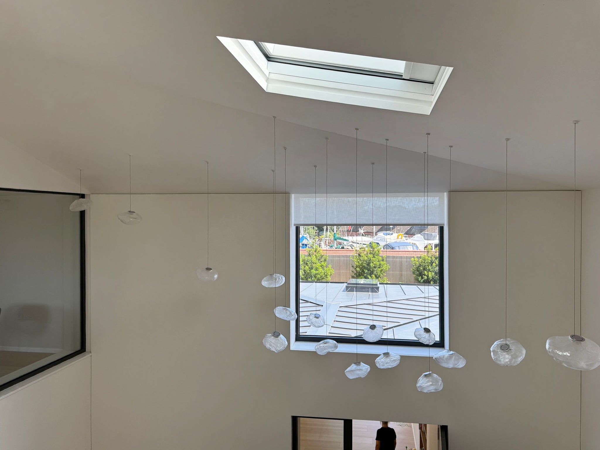 Living room acoustic panels in a residential setting