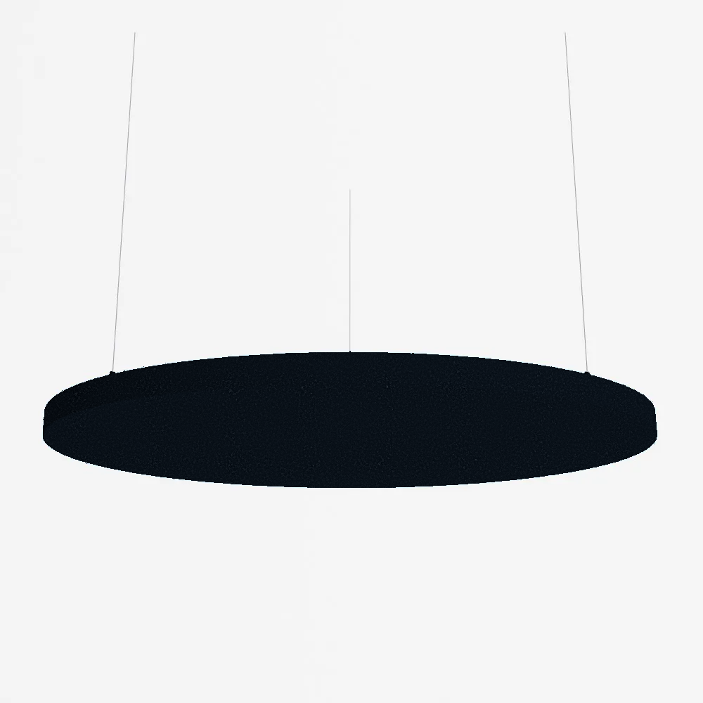 SilentSpace Raft Circle in black felt fabric