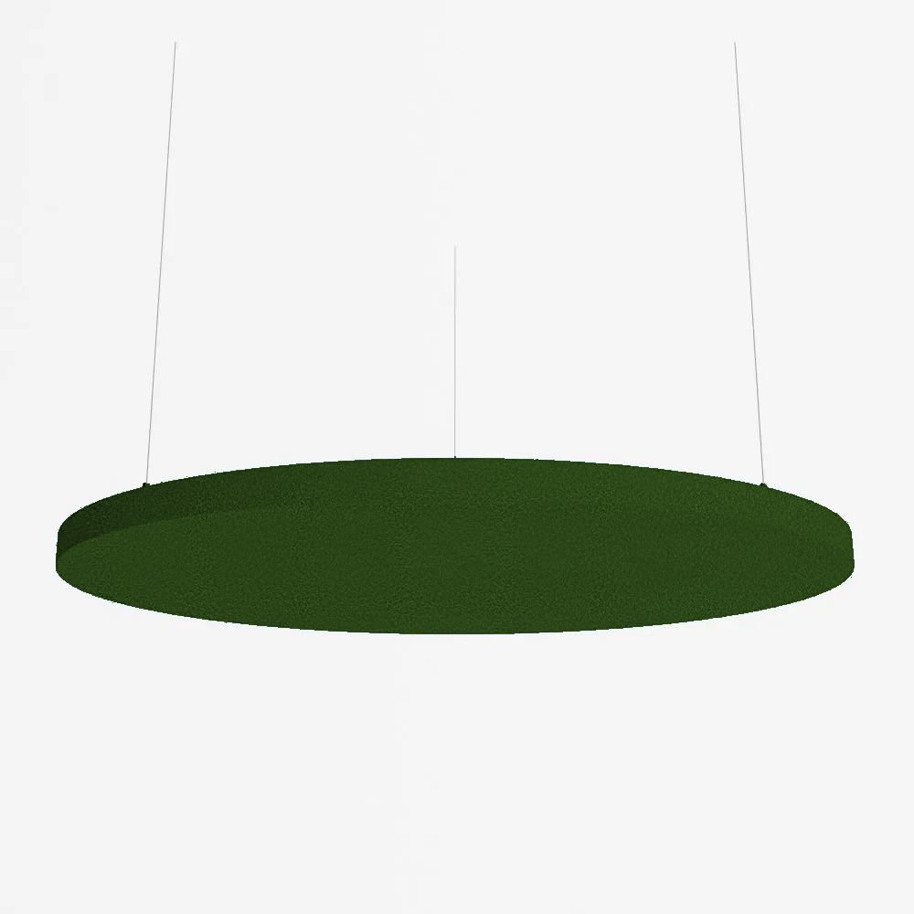 SilentSpace Raft Circle in green felt fabric