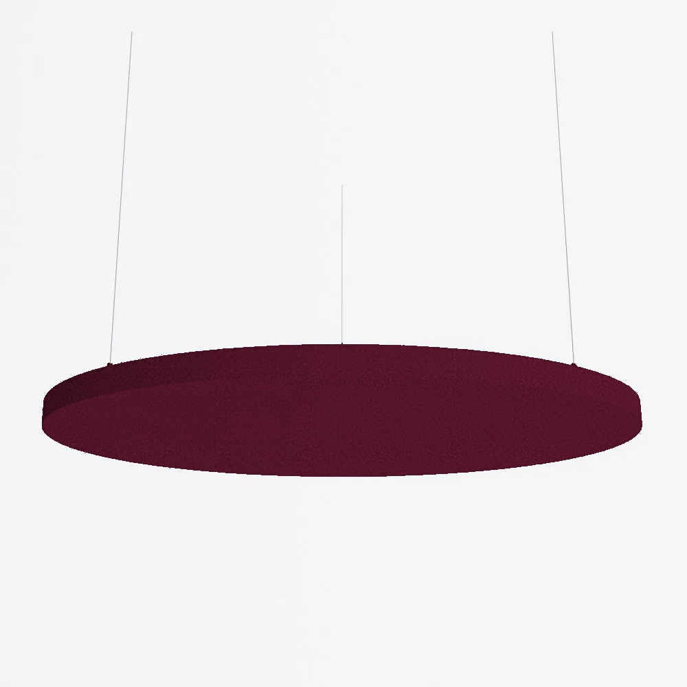 SilentSpace Raft Circle in maroon felt fabric