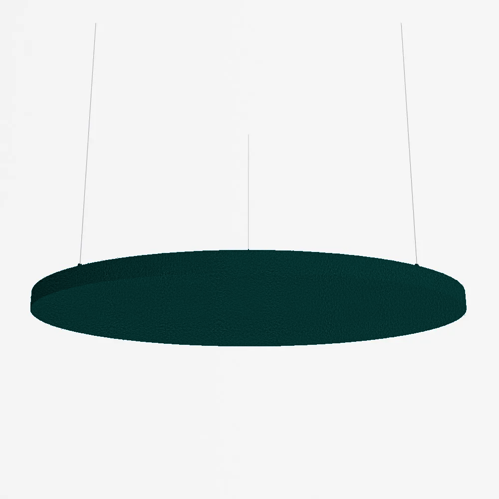 SilentSpace Raft Circle in dark green felt fabric