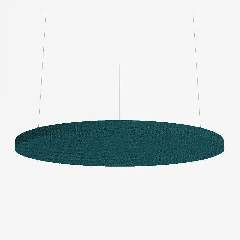 SilentSpace Raft Circle in deep teal woven fabric
