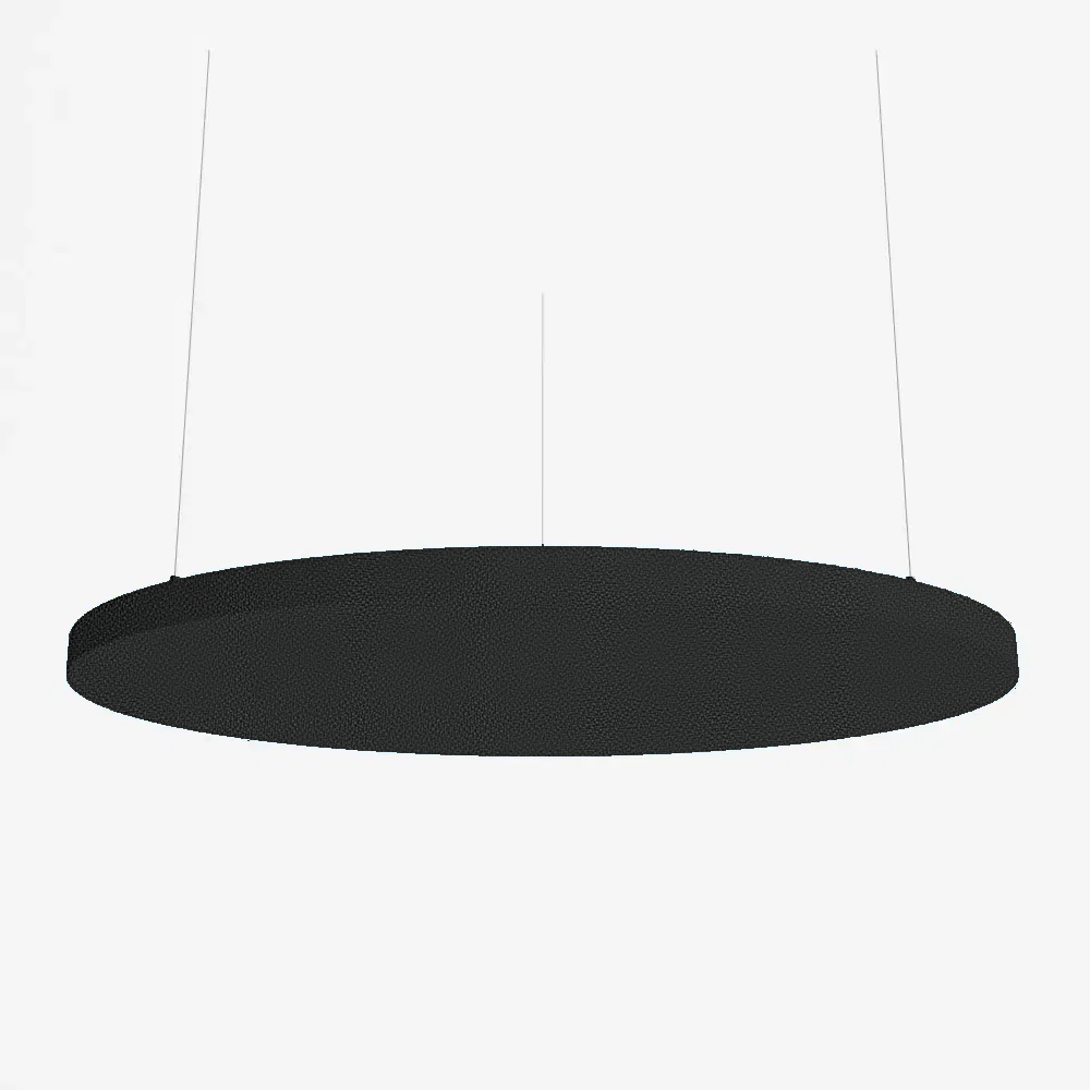SilentSpace Raft Circle in black grey woven fabric