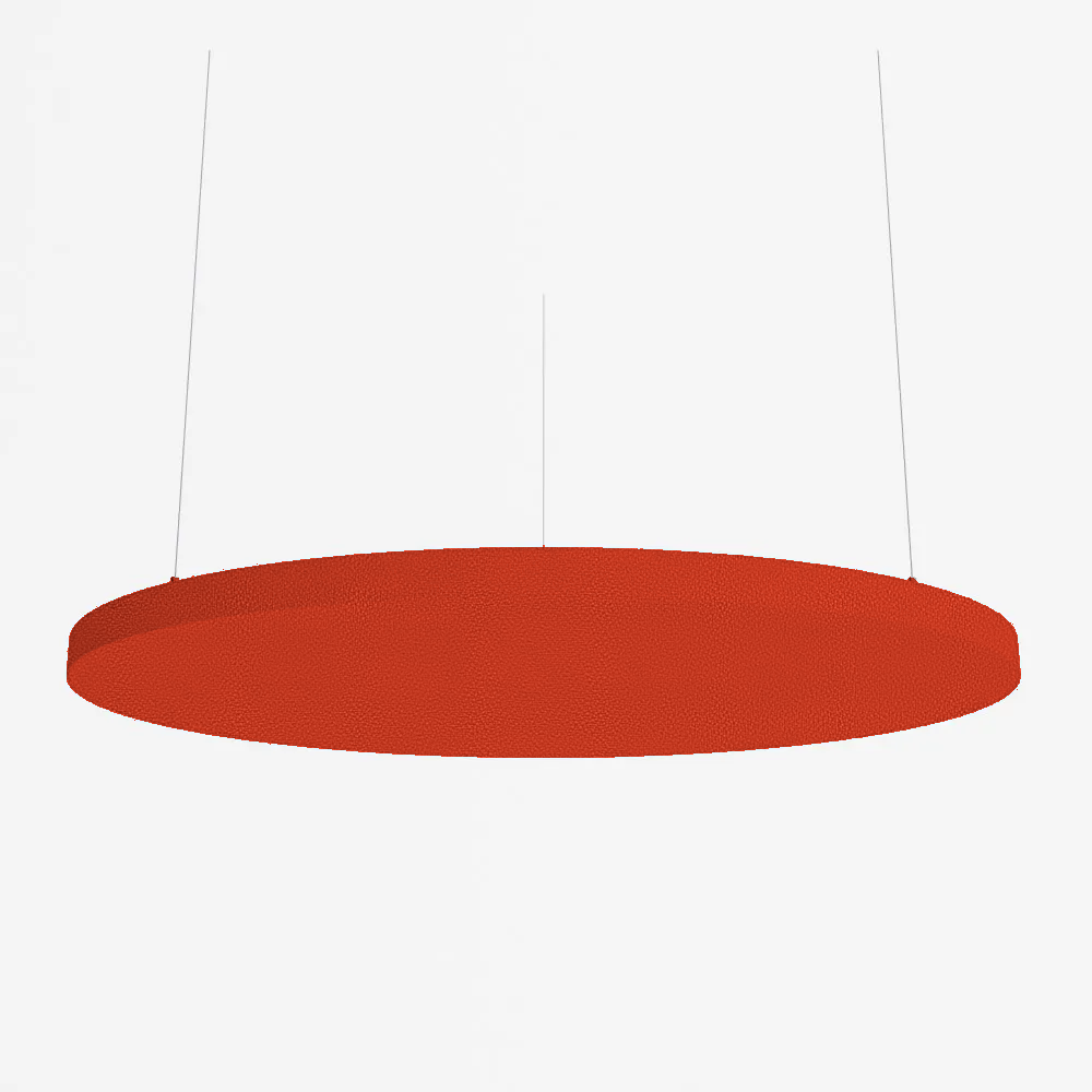 SilentSpace Raft Circle in warm red woven fabric
