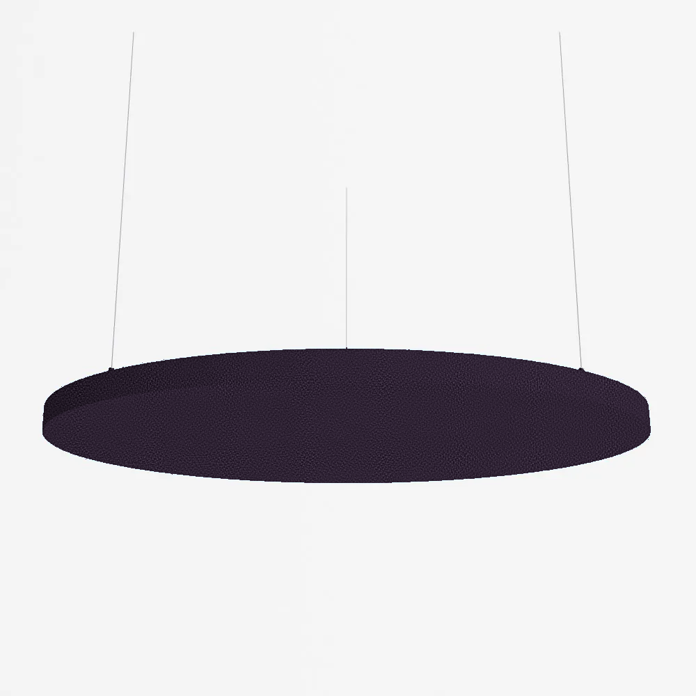 SilentSpace Raft Circle in deep aubergine woven fabric