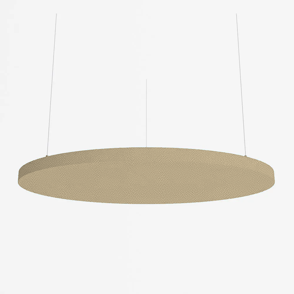 SilentSpace Raft Circle in warm beige woven fabric