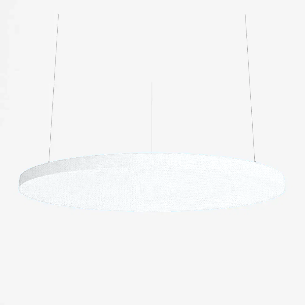 SilentSpace Raft Circle in white woven fabric