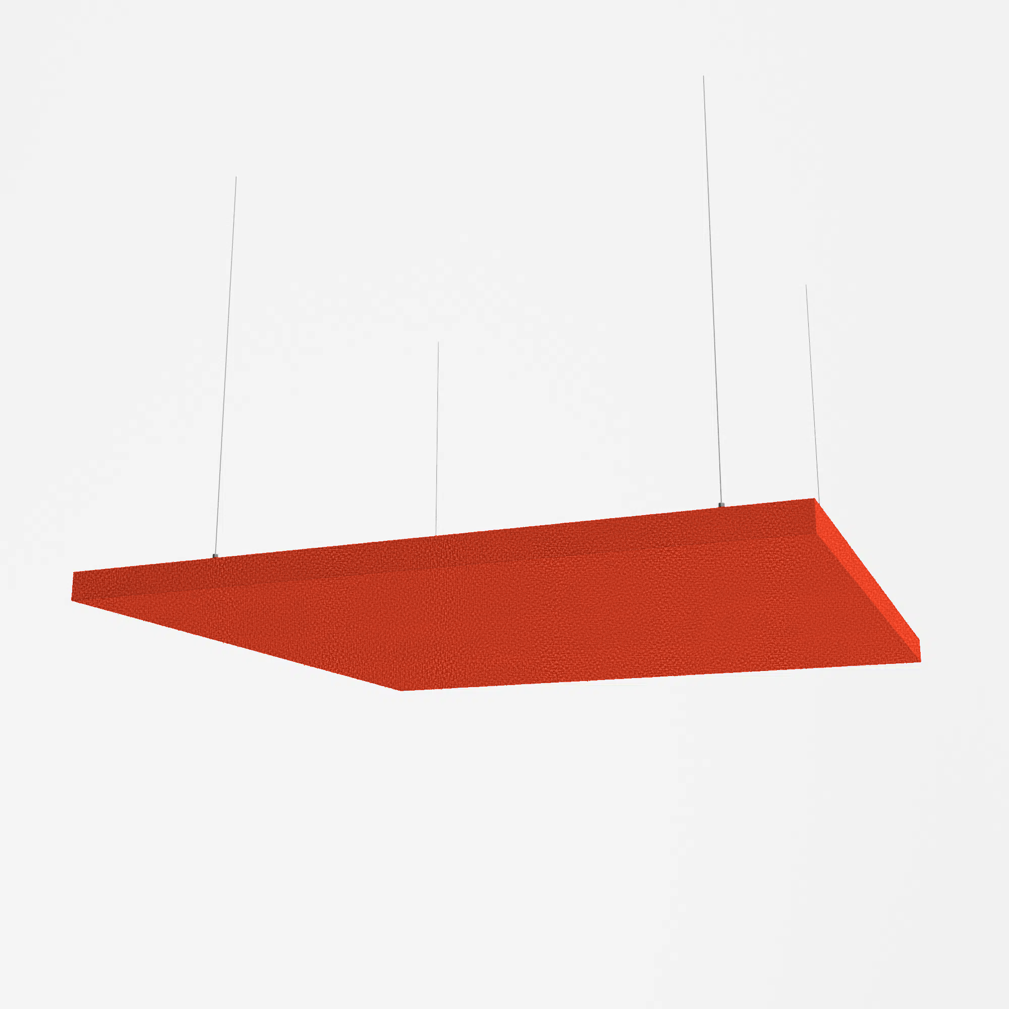 Fabric Wrapped Square Acoustic Raft - Multiple Sizes