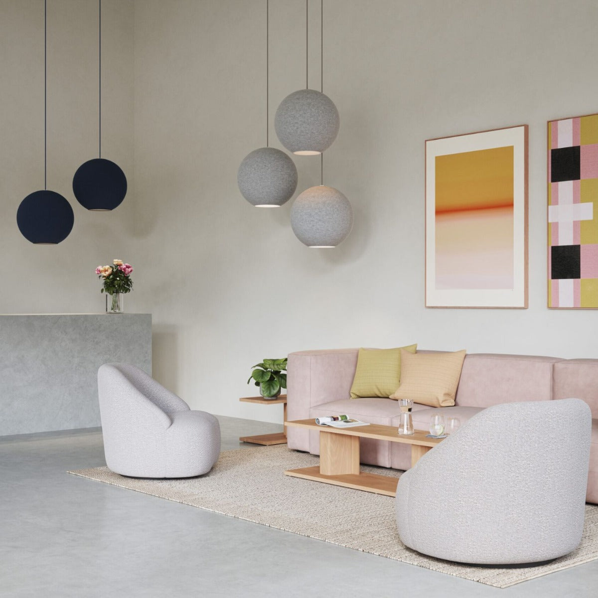 Abstracta 'Moon' Acoustic Lamp - Ø550mm Diameter