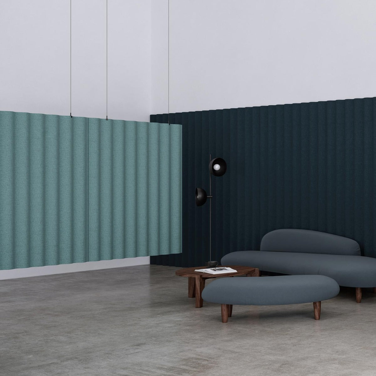 Abstracta 'Scala Suspended' Vertical Ceiling Panel - Multiple Sizes