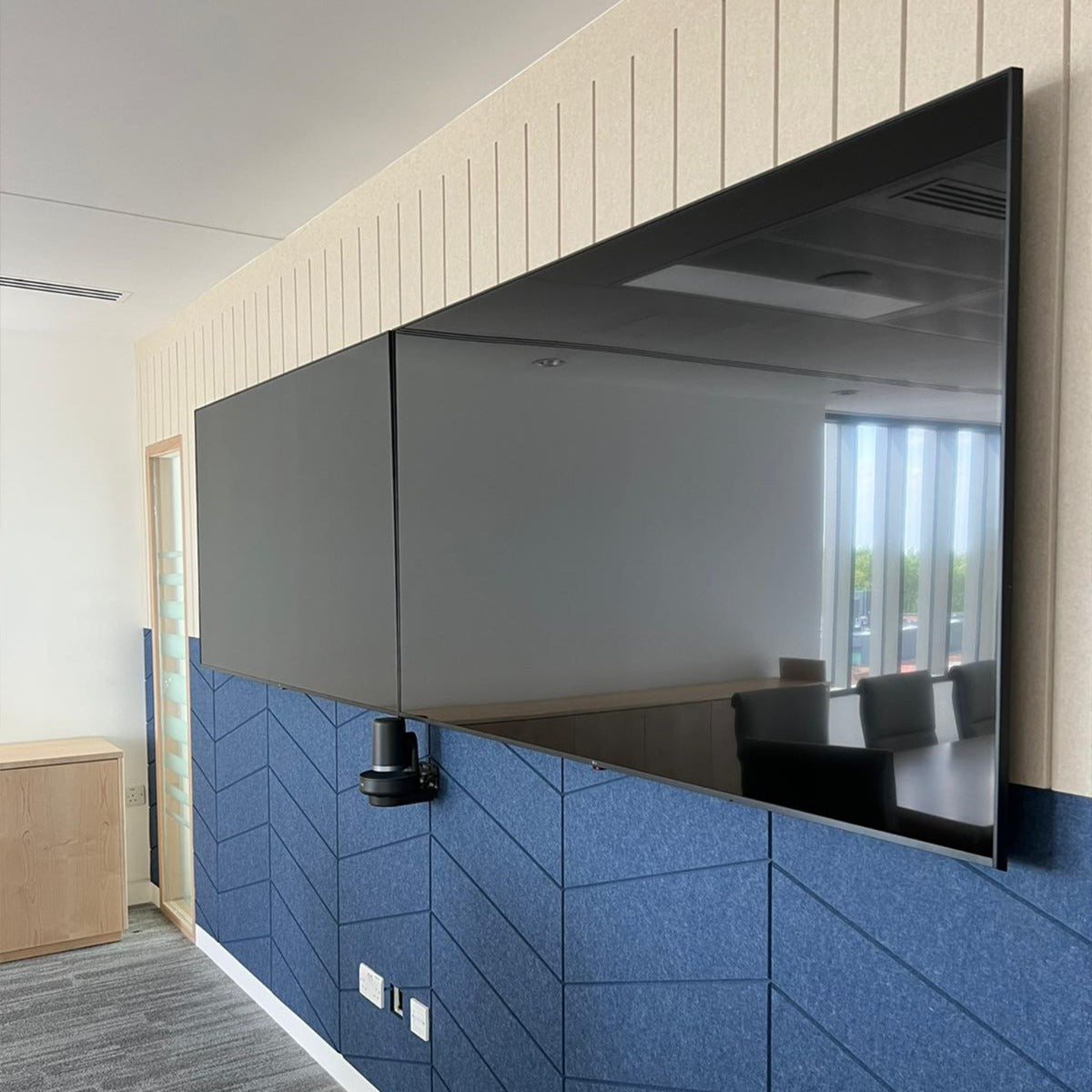 Autex Groove acoustic panels close-up texture