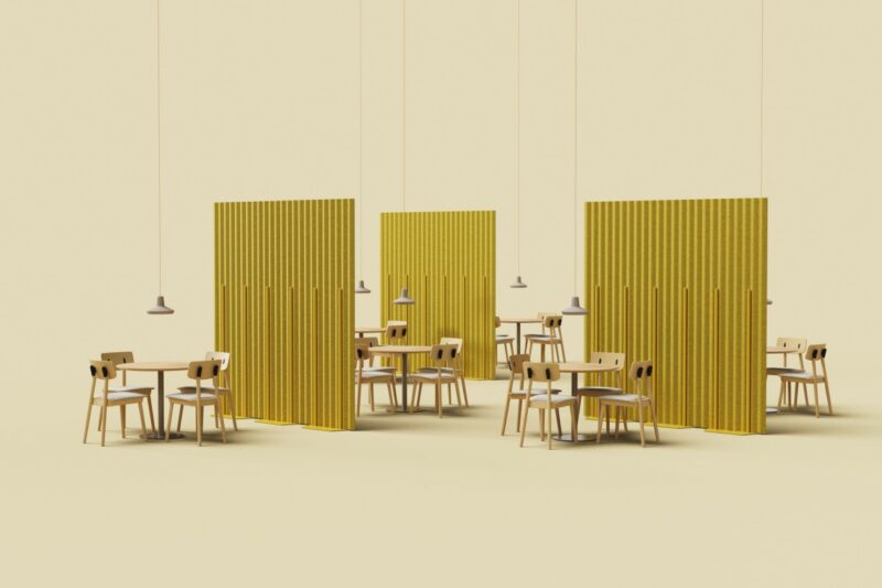 De Vorm 'Mute Flow' Acoustic Screen - 2390 x 790mm
