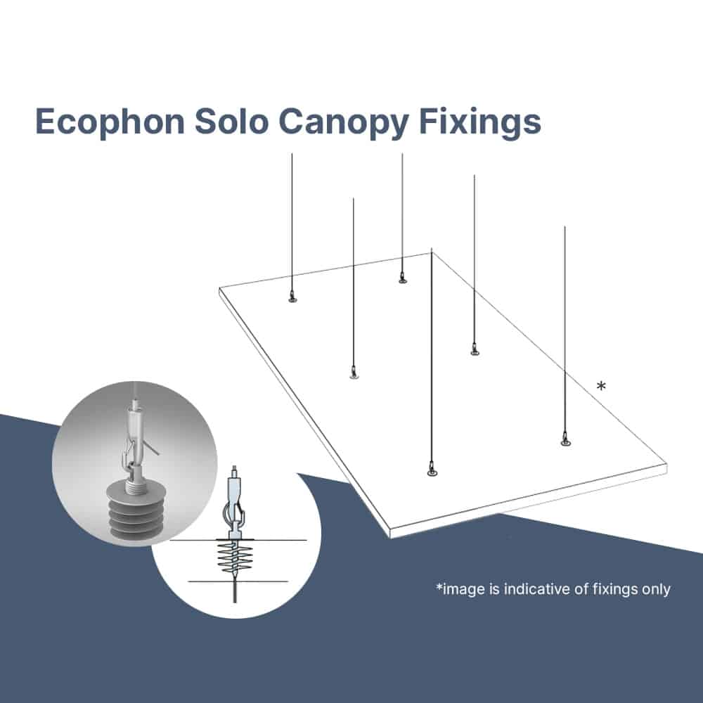 Ecophon 'Solo' Square Colours - Suspended Acoustic Ceiling Raft - 1200 x 1200mm
