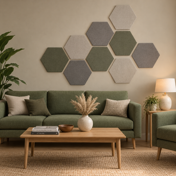 SilentSpace Hexagon Acoustic Wall Panels - Multiple Sizes