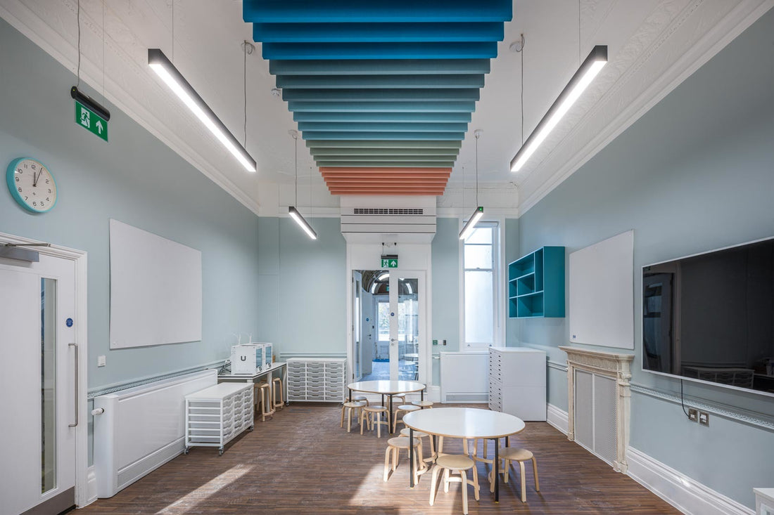 SilentSpace Fabric Wrapped Acoustic Ceiling Baffles - Multiple Sizes