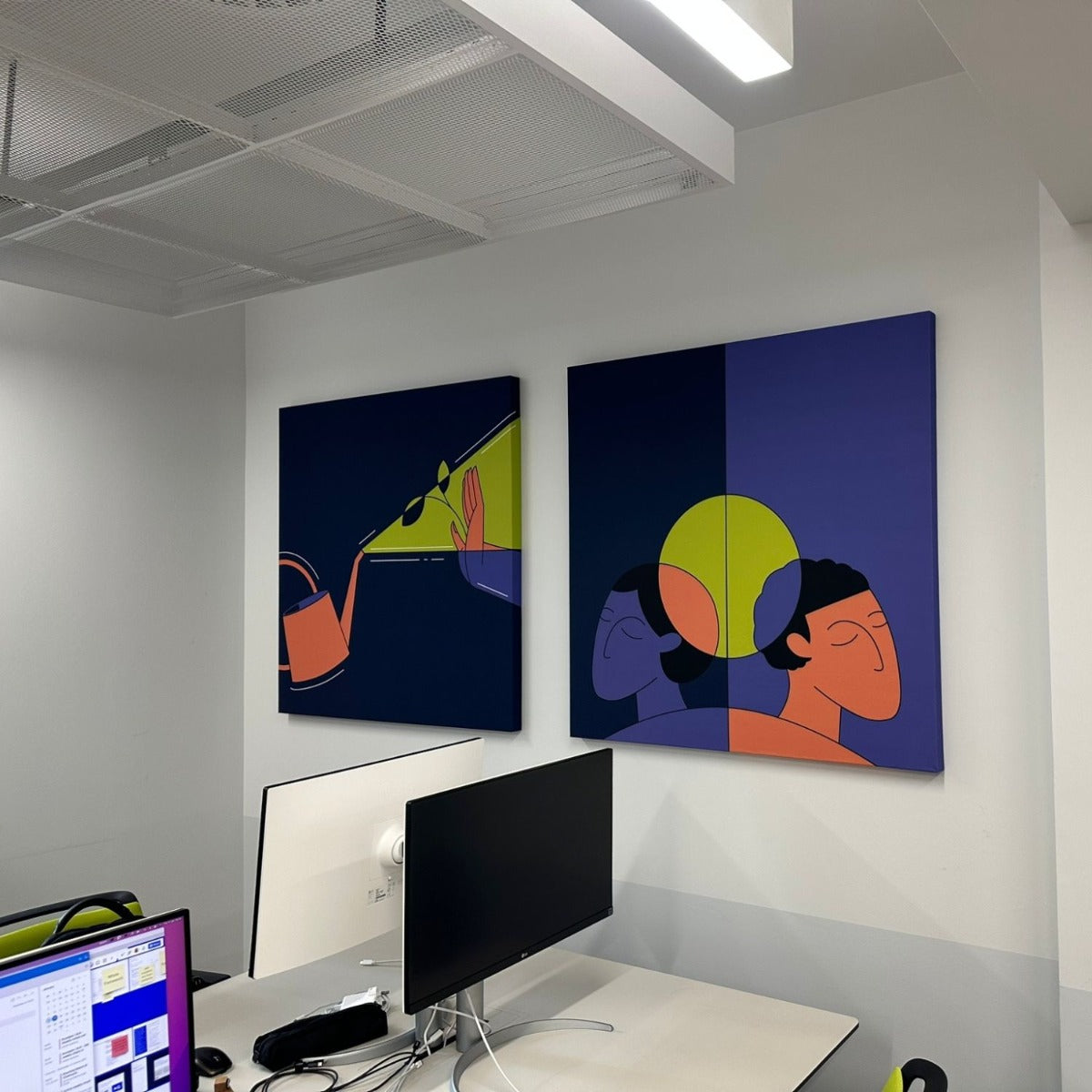 Printed acoustic panel with custom artwork