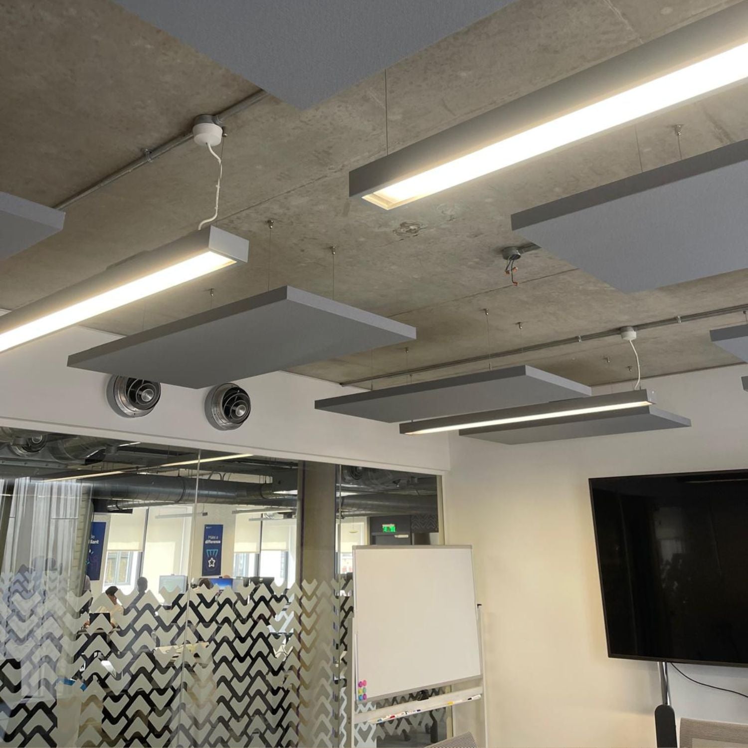 SilentSpace Fabric Wrapped Acoustic Ceiling Raft - Custom Sizes
