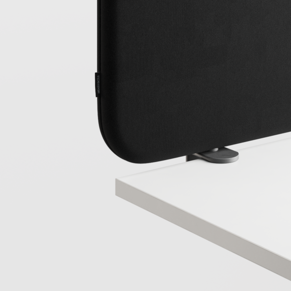 Abstracta Softline 30 Desk Screen - Clamp Set Included