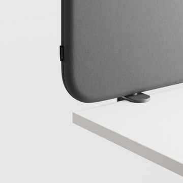 Abstracta Softline 30 Desk Screen - Clamp Set Included