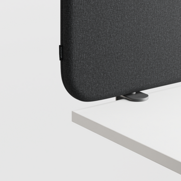 Abstracta Softline 30 Desk Screen - Clamp Set Included