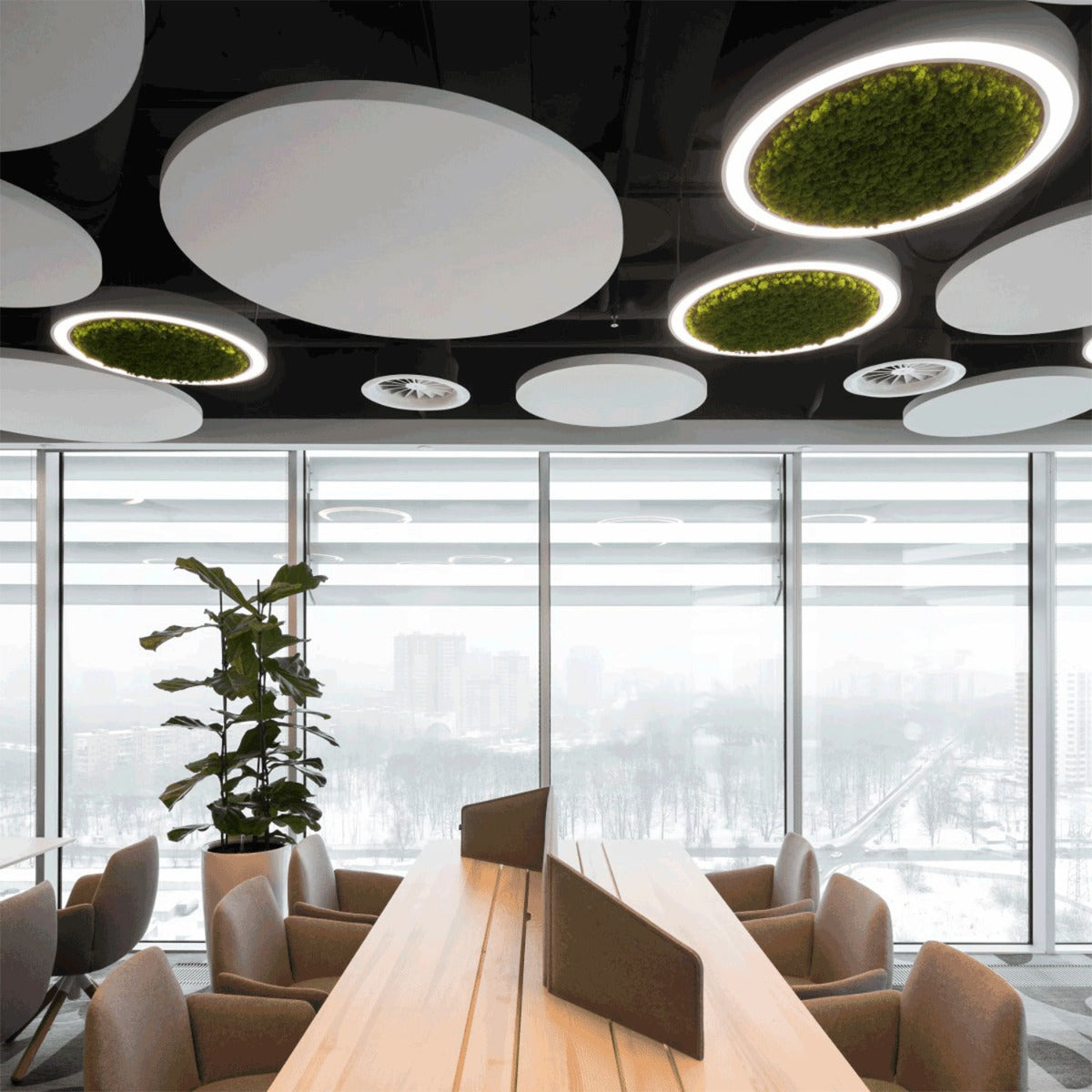 Ecophon Solo Circle - Suspended Acoustic Ceiling Raft - Multiple Sizes (Pack of 4 panels)
