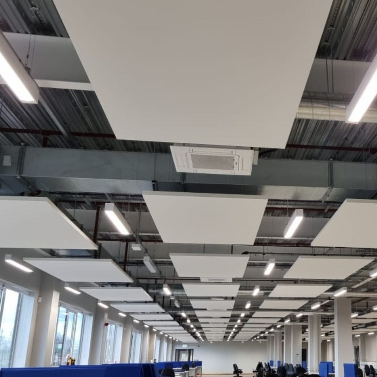 Ecophon ‘Solo’ Square Kit– Acoustic Ceiling Rafts – 1200 x 1200mm. White Frost.
