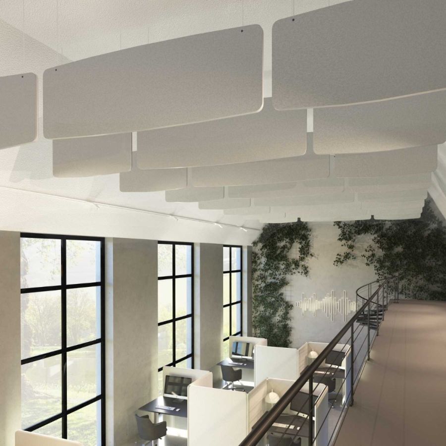 Abstracta 'Basic Baffle' Acoustic Ceiling Baffles - Multiple Sizes