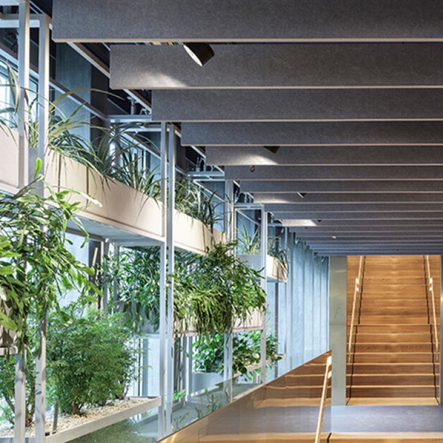 Impact Acoustic 'Straight' Modular Ceiling Baffles - 1800 x 1800 x 280mm - Sold as a Modular Unit
