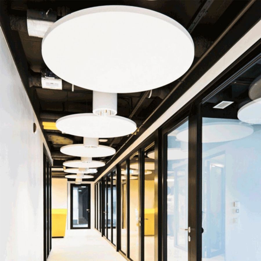 Ecophon 'Solo' Circle Colours - Suspended Acoustic Ceiling Raft - Multiple Sizes